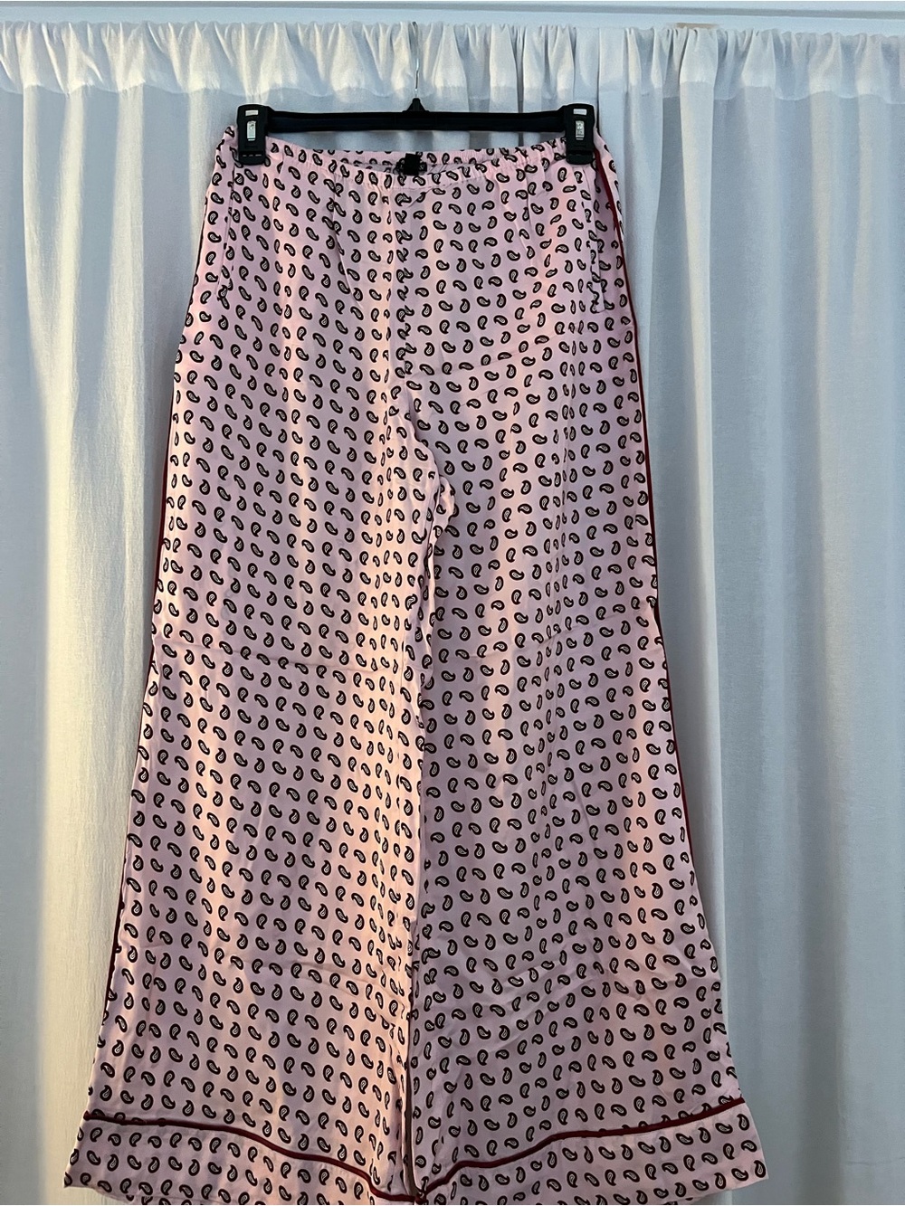 Jcrew pink paisley silk pants